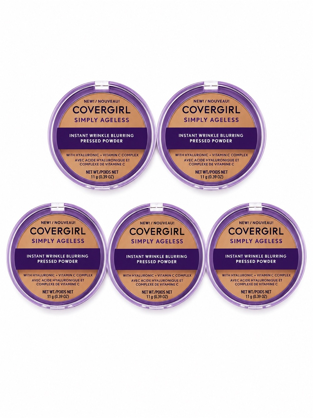 COVERGIRL Simply Ageless Instant Wrinkle Blurring Pressed Powder - Set of 5- 275